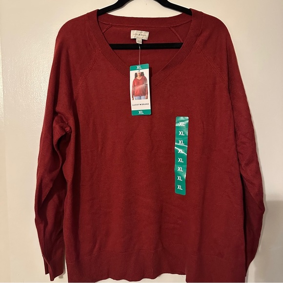 New Lucky Brand V-neck sweater size XL women - Picture 4 of 9